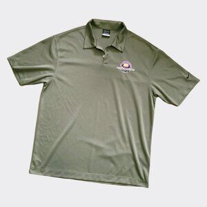 Nike Golf Dri-Fit Men's Sz Large Short Sleeve Polo Tee Green